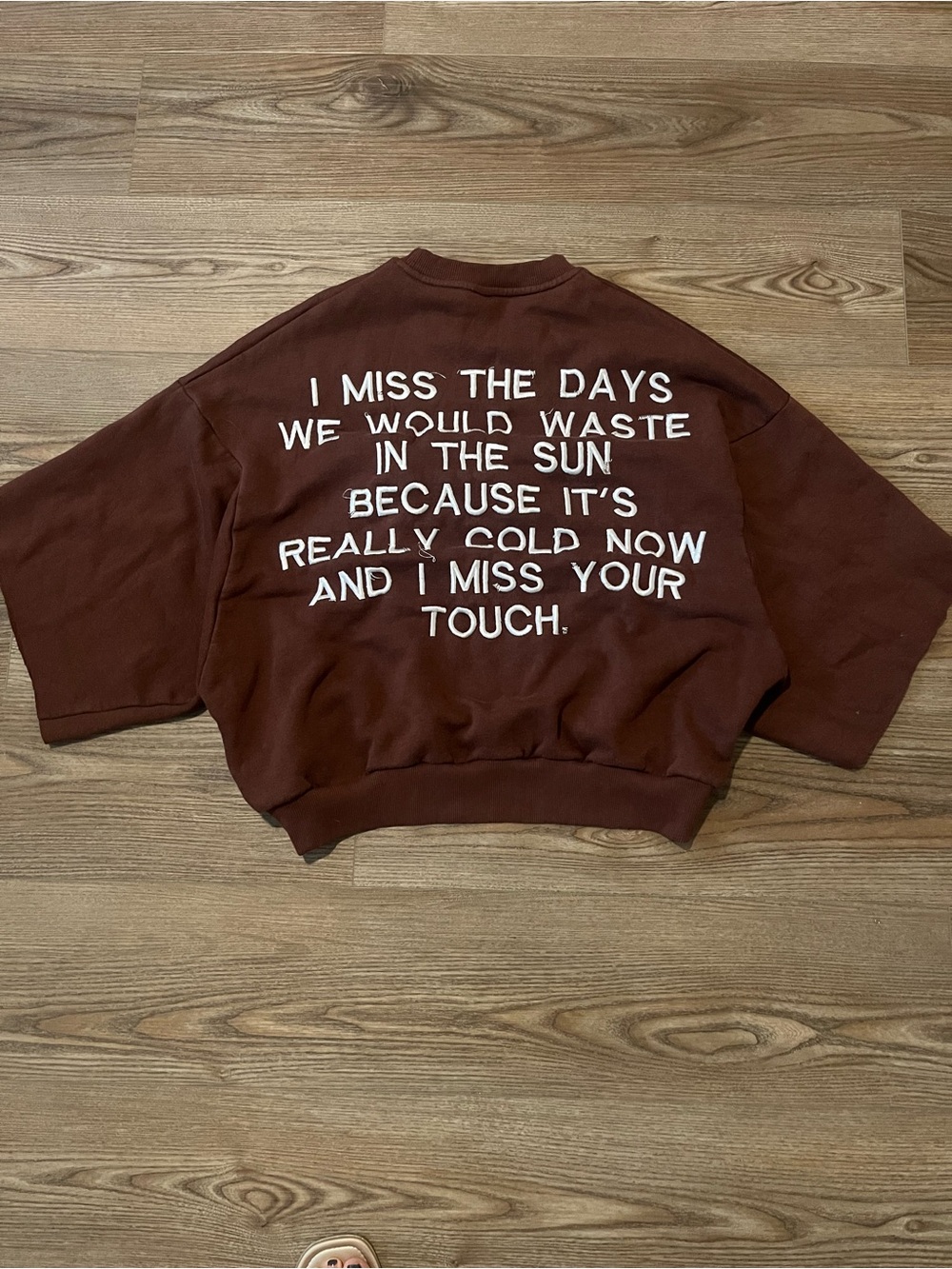 Get Some Sleep “I Miss” Brown Graphic Crewneck Sweatshirt XL